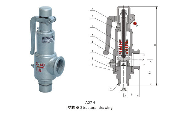 弹簧微启式安全阀(A27H)
