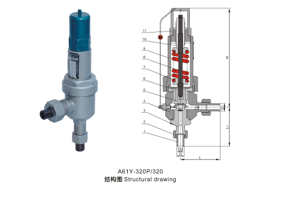 弹簧微启式安全阀(A61Y)